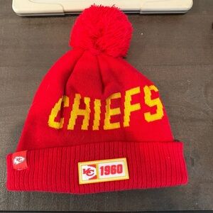 Chiefs New Era Red Beanie with Soft Gray Interior